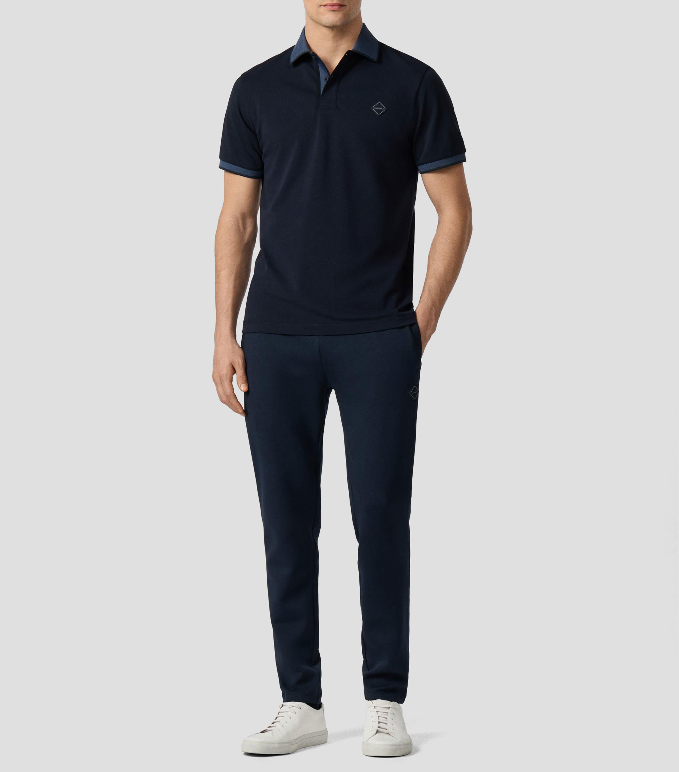 Playera tipo polo manga corta lisa Hombre